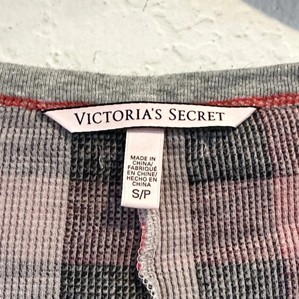 Victoria’s Secret Plaid Henley Romper – Size S, Cozy‎ Long Sleeve